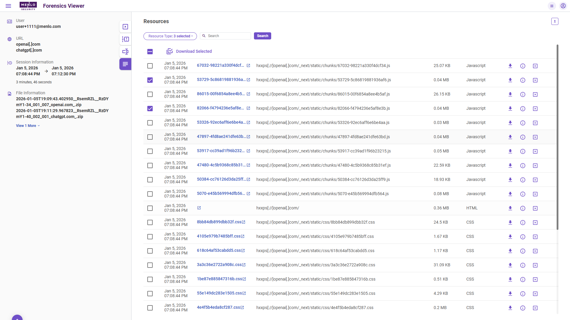 Developing Browsing Forensics UI at Menlo Security figure 3